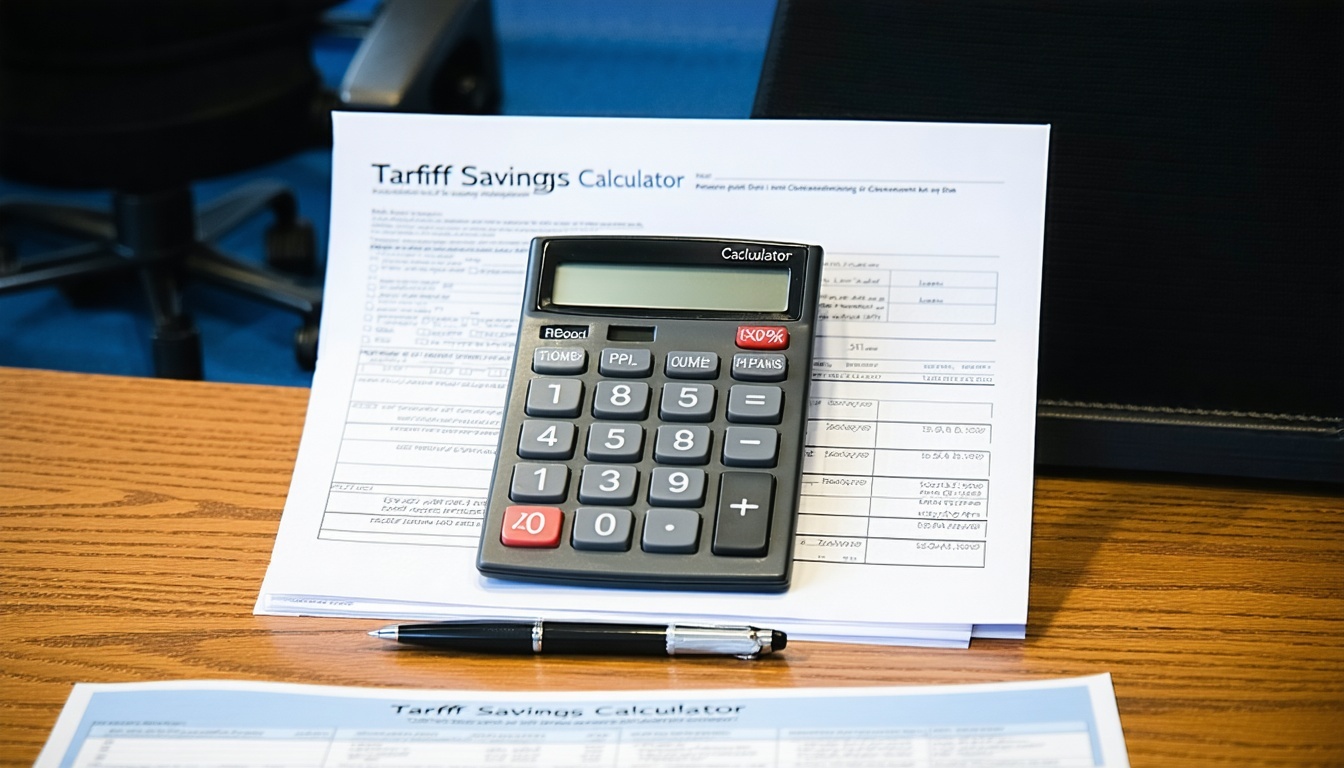 Tariff savings calculator in action